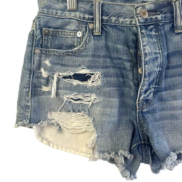 American Eagle Vintage Hi Rise Festival Jean Short shorts Distressed Size 6 - Picture 4 of 9